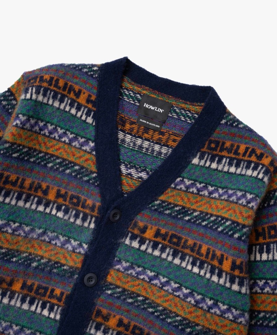 Men Howlin' | Howlin' Piano World Cardigan - Orange Dreams