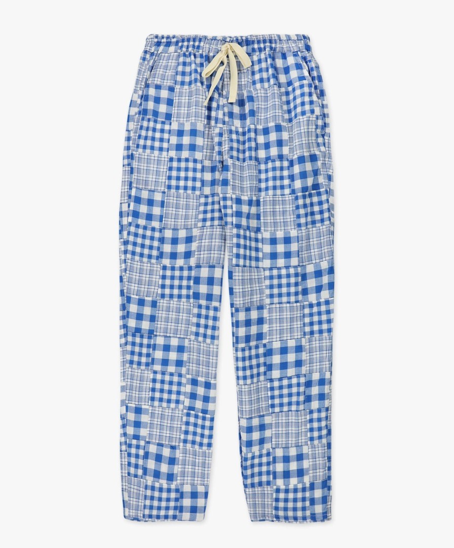 Men Howlin' | Tropical Pants - Blue Madras Patchwork