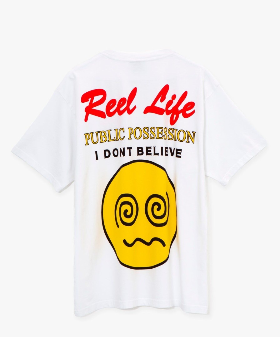 Men Public Possession | Reel Life T-Shirt - White