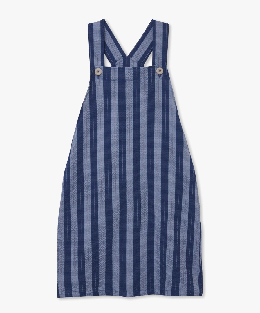 Women Howlin' | Cosmic Dress - Blue Stripes Seersucker (Women)