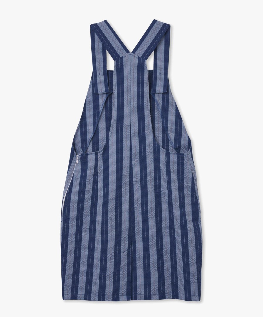 Women Howlin' | Cosmic Dress - Blue Stripes Seersucker (Women)