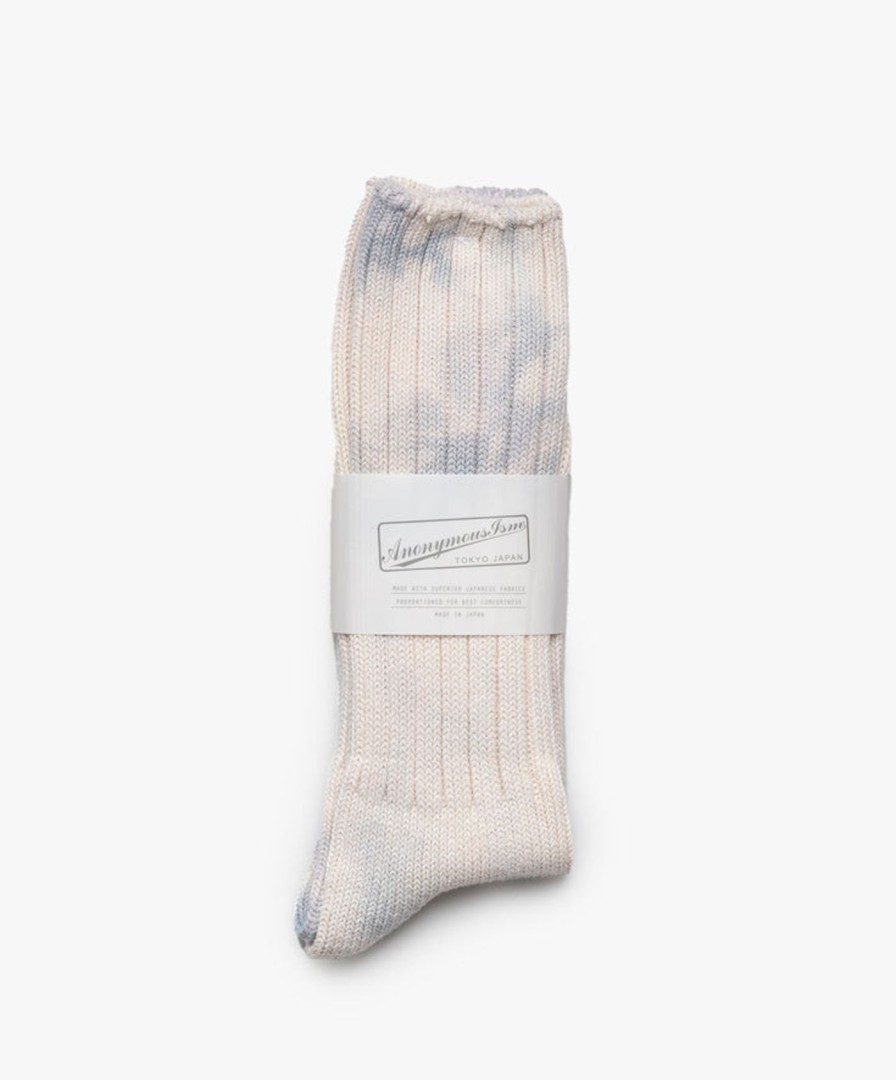 Women Anonymous Ism | Uneven Dye Crew Socks - 86 Grey