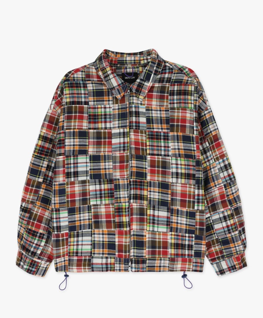 Men Howlin' | Boxy Swing Jacket - Multi Madras Patchwork