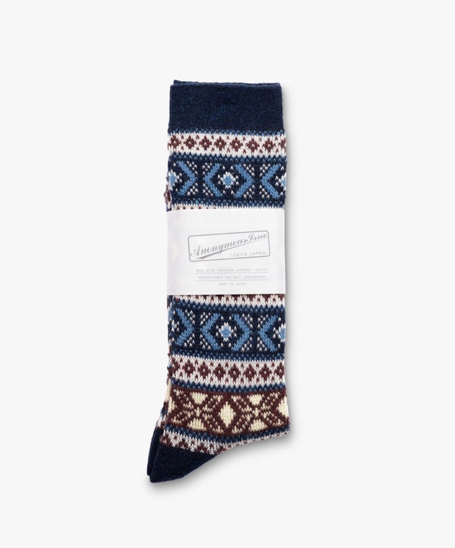 Women Anonymous Ism | Wool Jq Socks - Navy