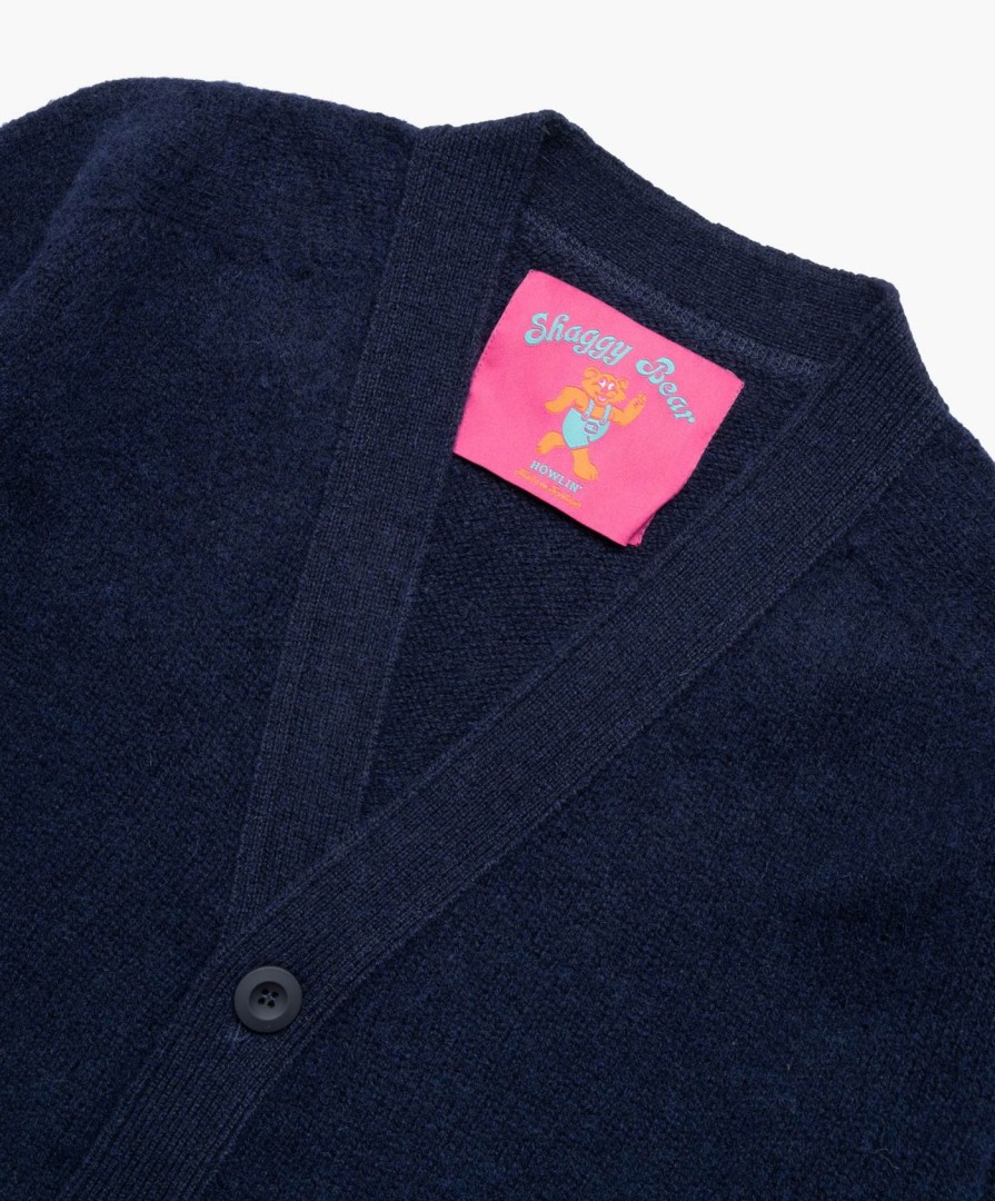 Men Howlin' | Shaggy Bear Cardigan - Navy