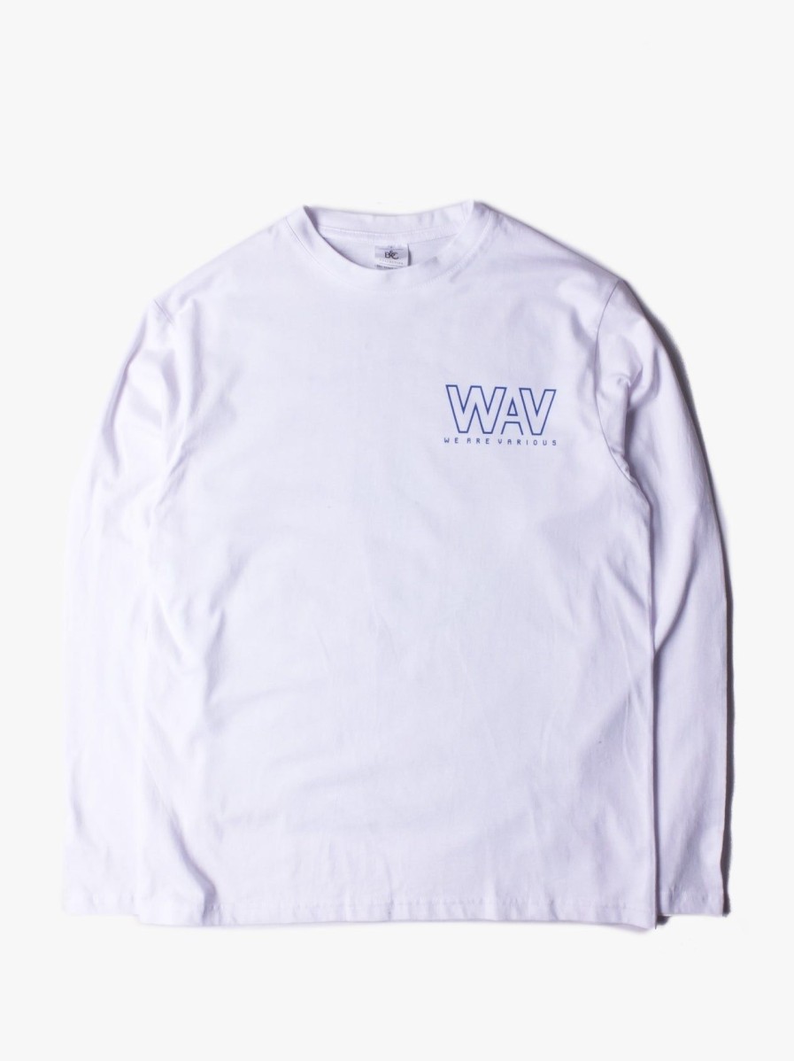 Men We Are Various | Wav Logo T-Shirt Ls - White ** Limited Edition