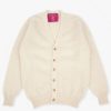 Men Howlin' | Shaggy Bear Cardigan - White