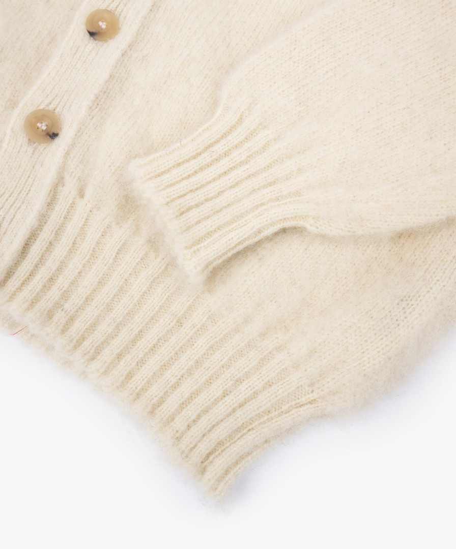 Men Howlin' | Shaggy Bear Cardigan - White