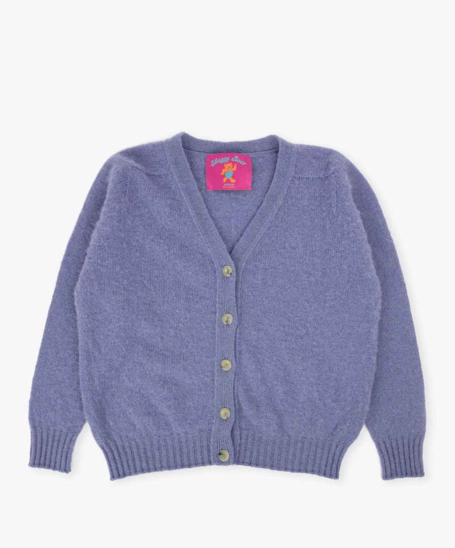 Women Howlin' | Shaggy Bear Cardigan - Purple Clouds (Women)