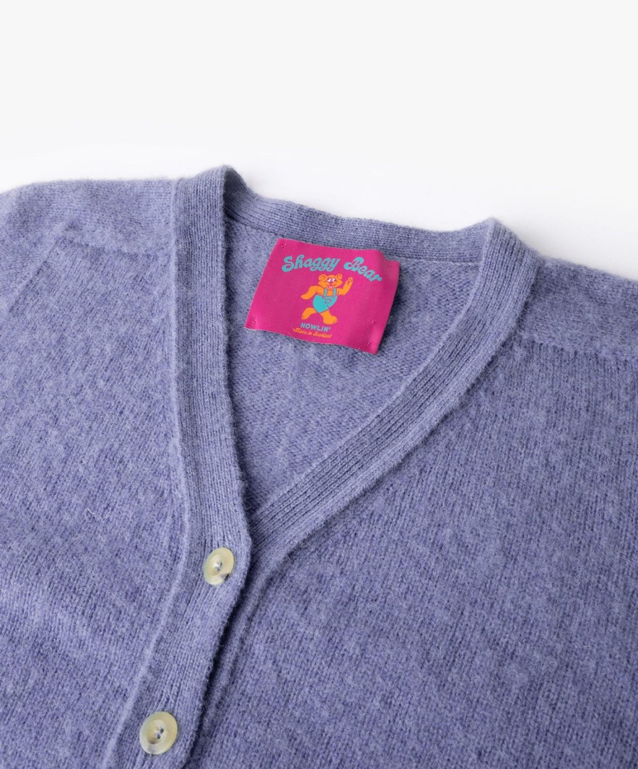 Women Howlin' | Shaggy Bear Cardigan - Purple Clouds (Women)