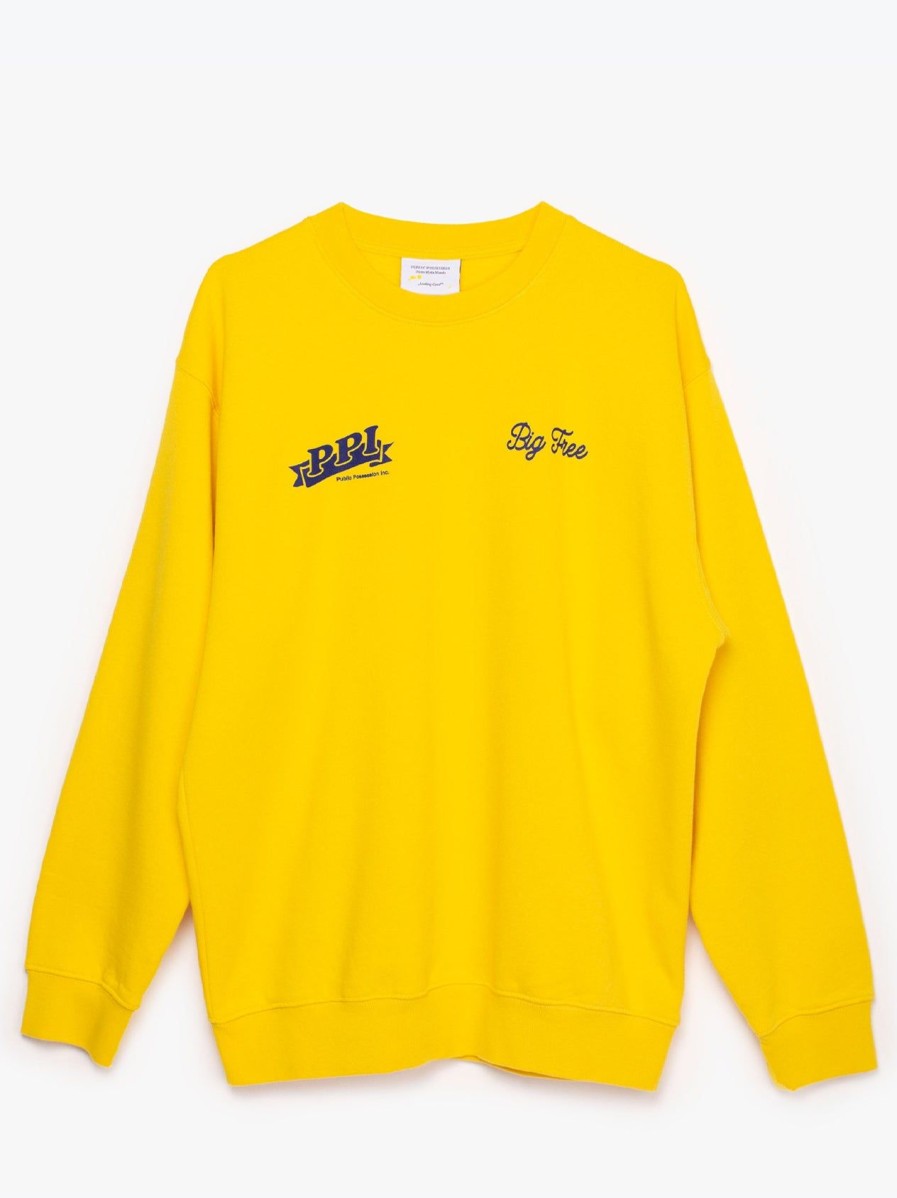 Men Public Possession | Logo Crewneck - Yellow