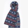 Women Howlin' | Elephants On Candy Scarf - Grey Mix