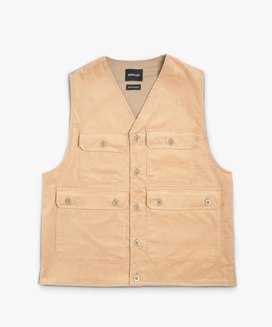 Men Howlin' | Seven Days Awake Vest - Sand Summer Corduroy