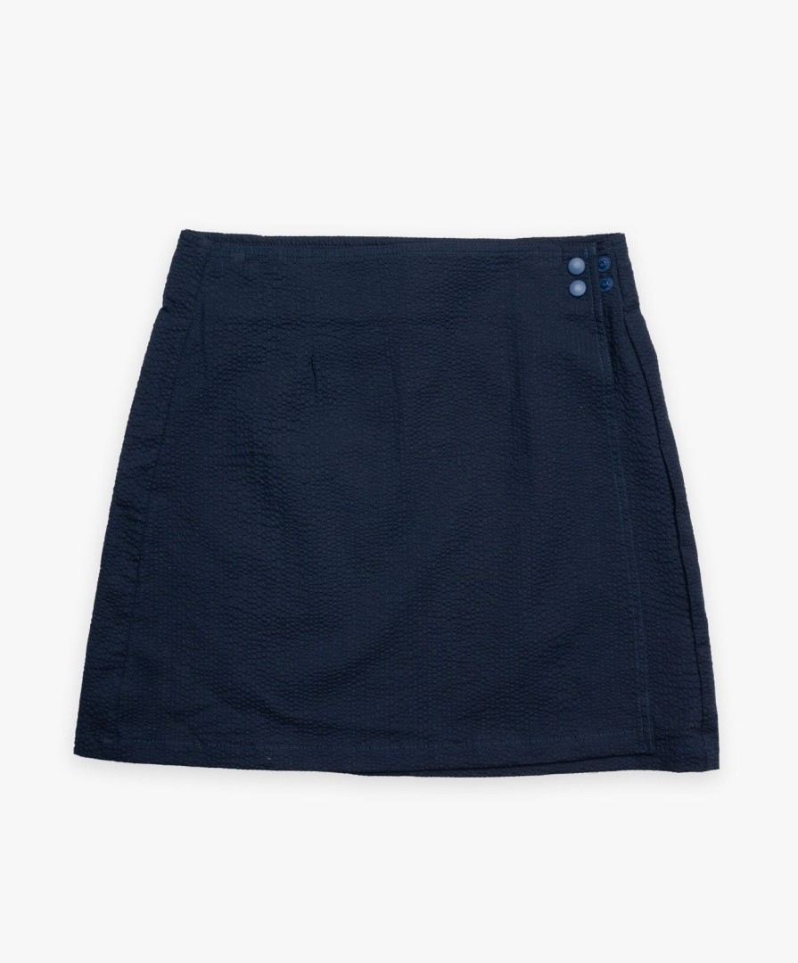 Women Howlin' | Safe Skirt - Navy Japanese Seersucker(Women)