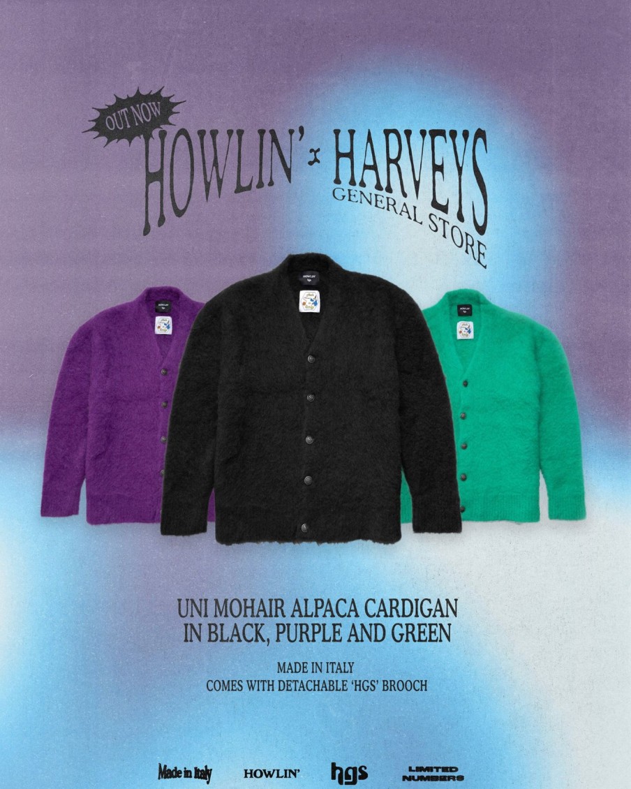 Men Howlin' | Uni Cardigan - Deep Purple *Ltd