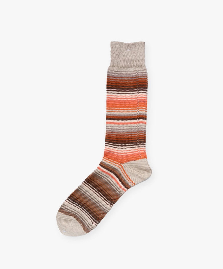 Women Anonymous Ism | Sarape Stripes Crew Socks - Beige