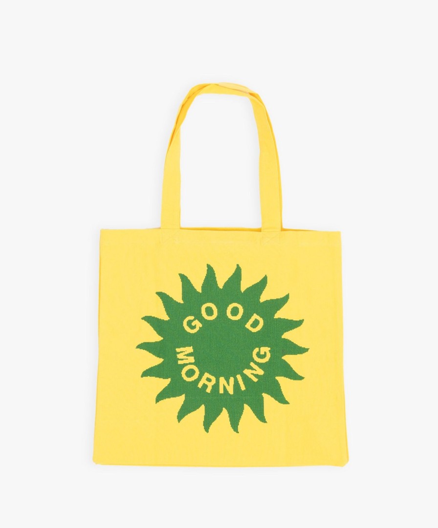 Women Good Morning Tapes | All Welcome Home Canvas Totebag - Sunshine