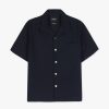 Men Howlin' | Cocktail Shirt - Navy Japanese Seersucker