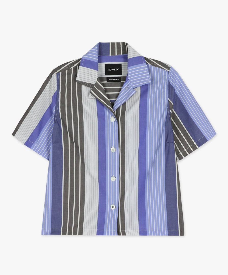 Women Howlin' | Cocktails For The Girls Please Shirt - Striped Poplin (Women)