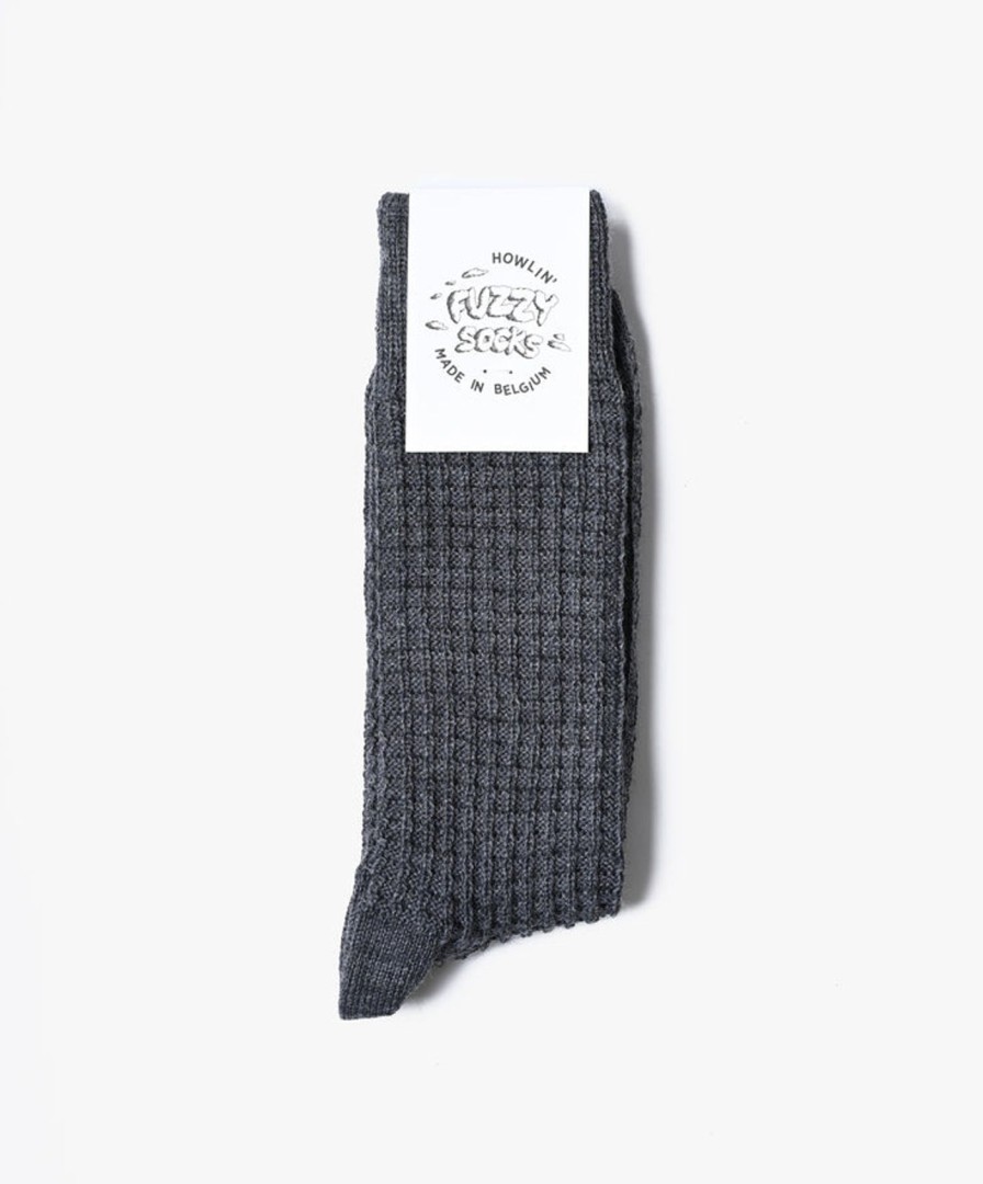 Women Howlin' | Fuzzy Waffle Socks - Grey