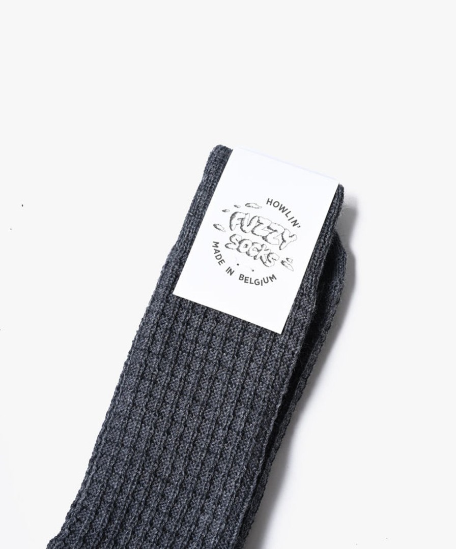 Women Howlin' | Fuzzy Waffle Socks - Grey