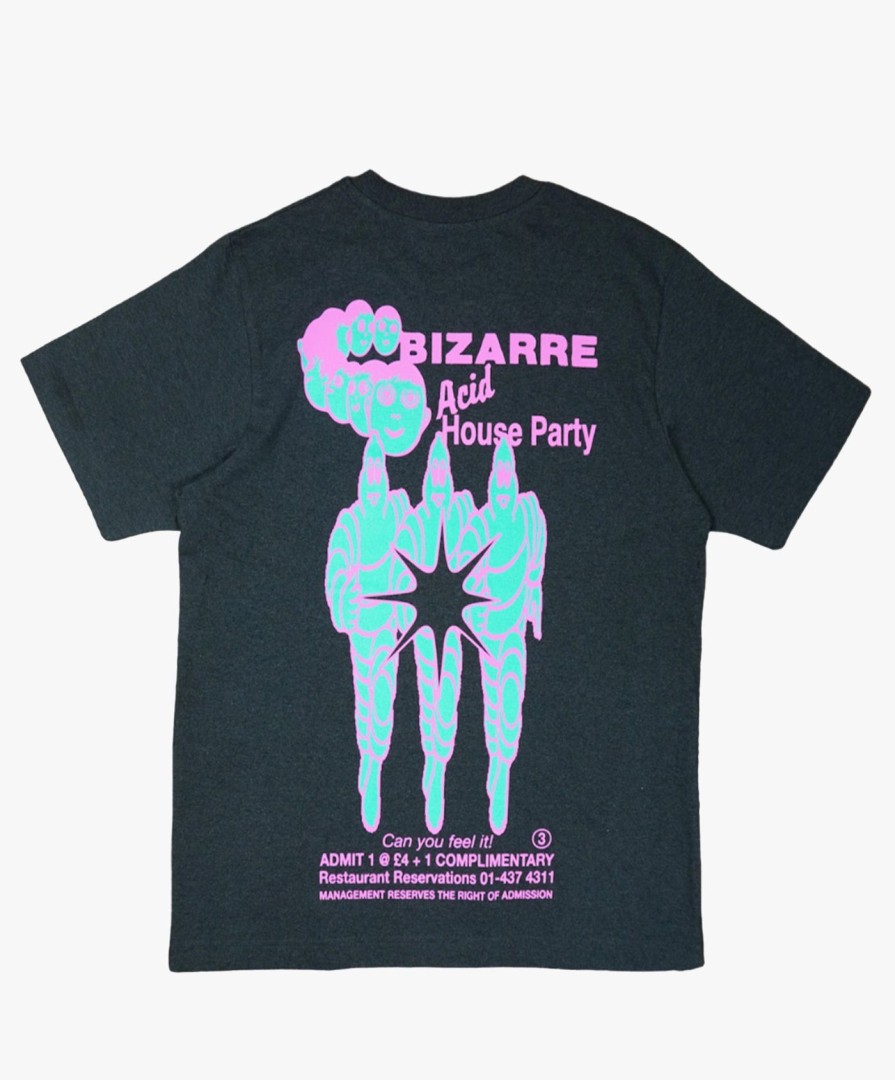 Men Nowadays | Bizarre "Acid House" T-Shirt - Dark Grey