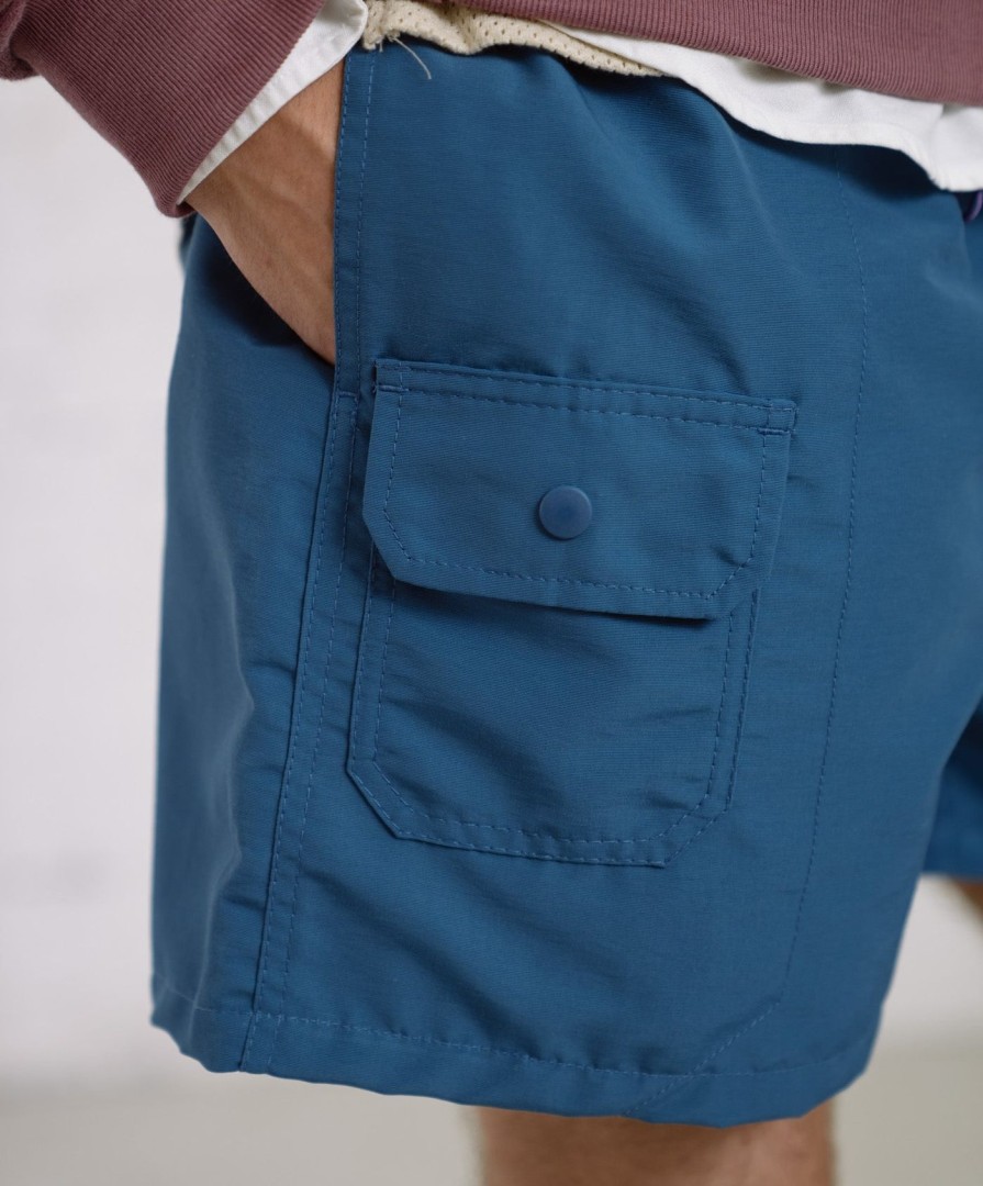 Men Howlin' | Doppler Effect Shorts - Blue Water Repellent Nylon