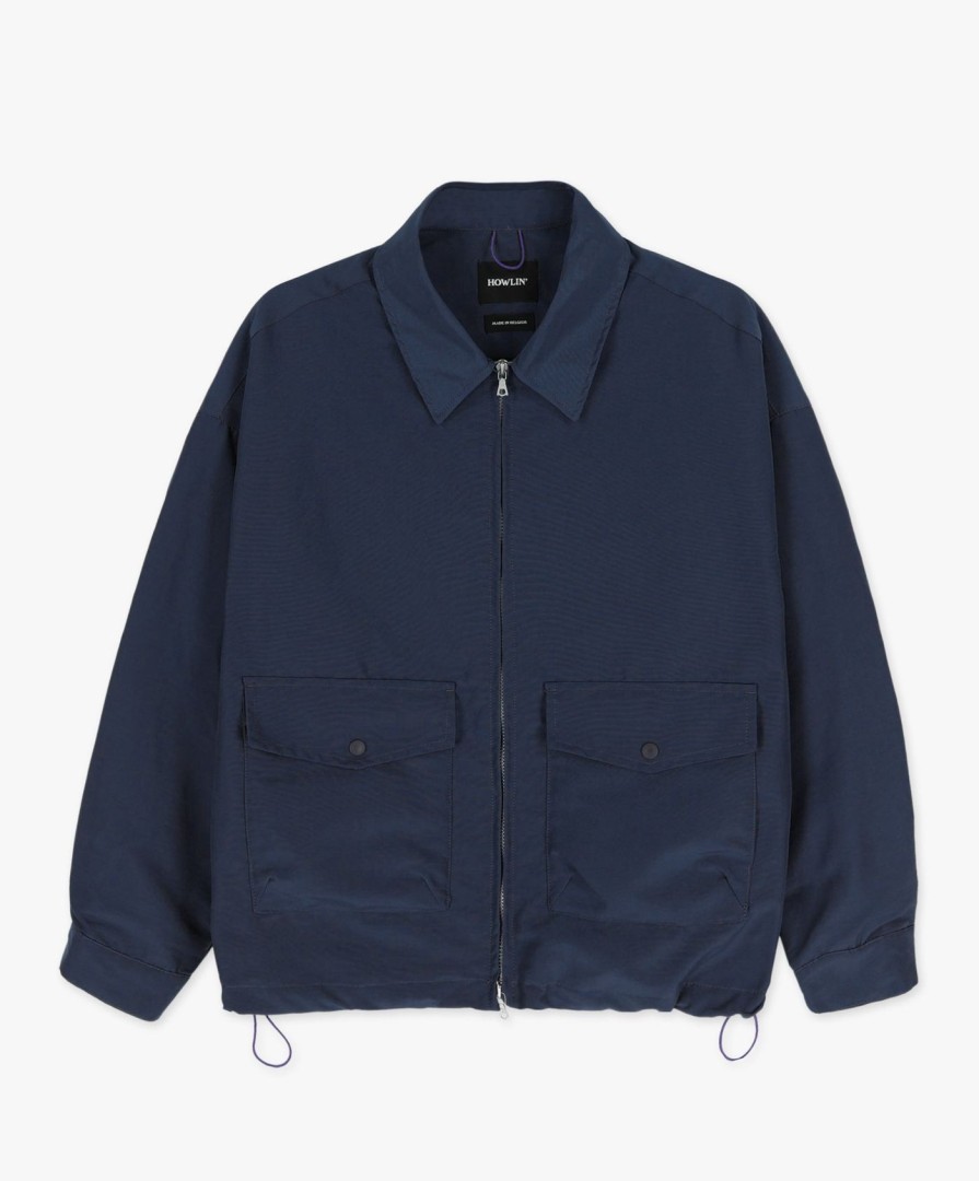 Men Howlin' | Boxy Swing Jacket - Navy Water Repellent Nylon