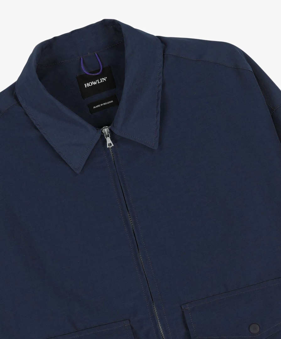 Men Howlin' | Boxy Swing Jacket - Navy Water Repellent Nylon