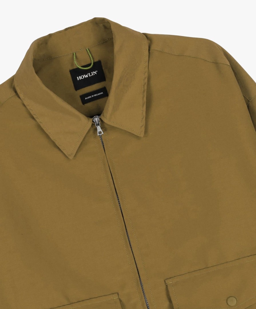 Men Howlin' | Boxy Swing Jacket - Khaki Water Repellent Nylon