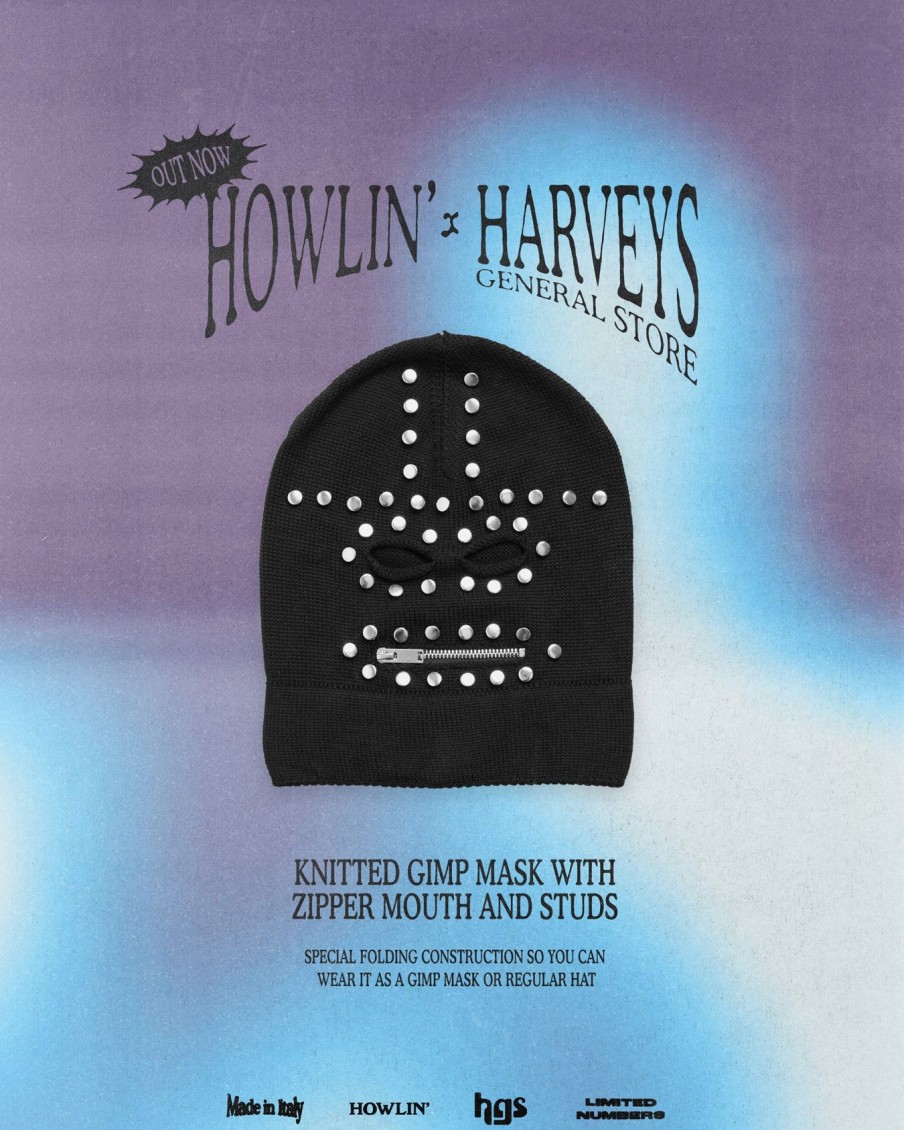 Women Howlin' | Gimp Mask With Studs - Black *Ltd