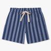 Men Howlin' | Smiling Shorts - Blue Stripes Seersucker