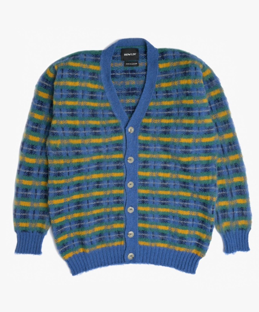 Men Howlin' | Tartan Cardigan - Blue