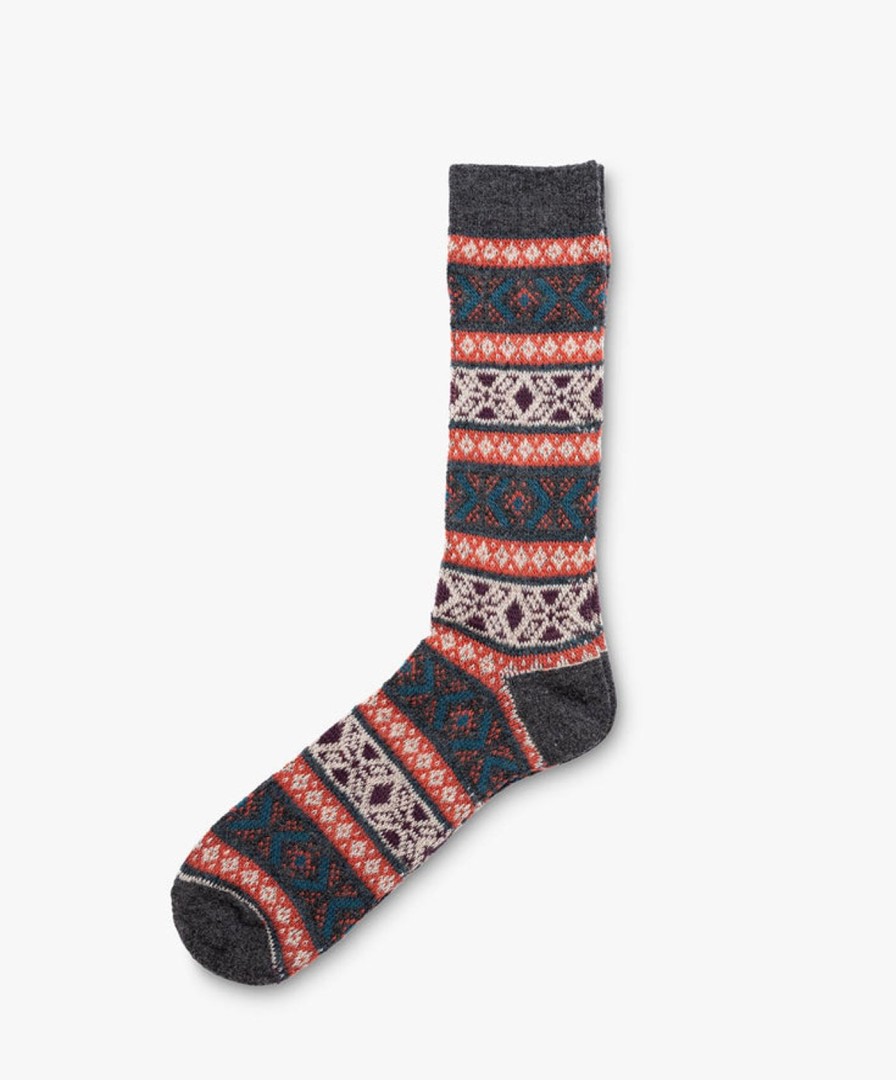 Women Anonymous Ism | Wool Jq Socks - Charcoal