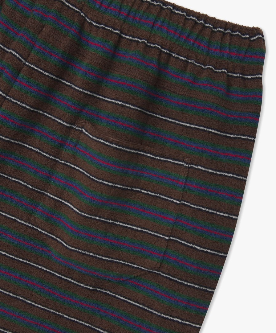 Men Howlin' | Towel Shorts Stripes - Brown Mind