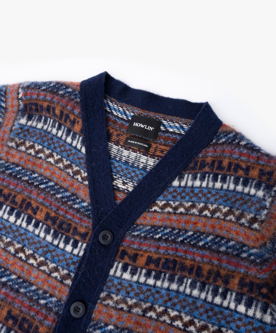 Men Howlin' | Howlin' Piano World Cardigan - Distant Earth