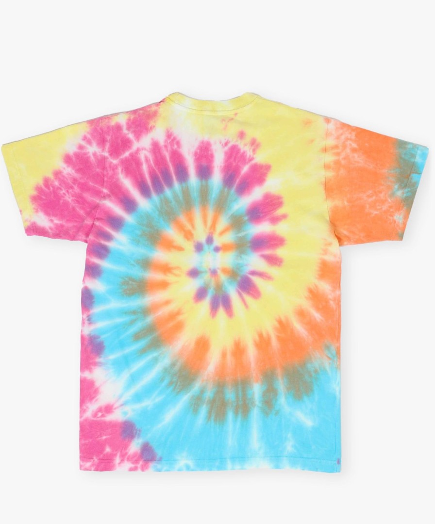 Men Good Morning Tapes | Megalithic Tv Ss Tee - Rainbow Tie Dye