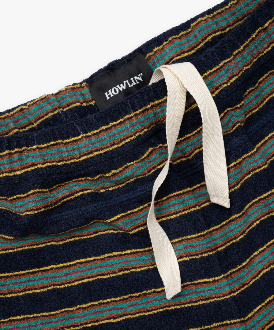 Men Howlin' | Towel Shorts Stripes - Magic Navy