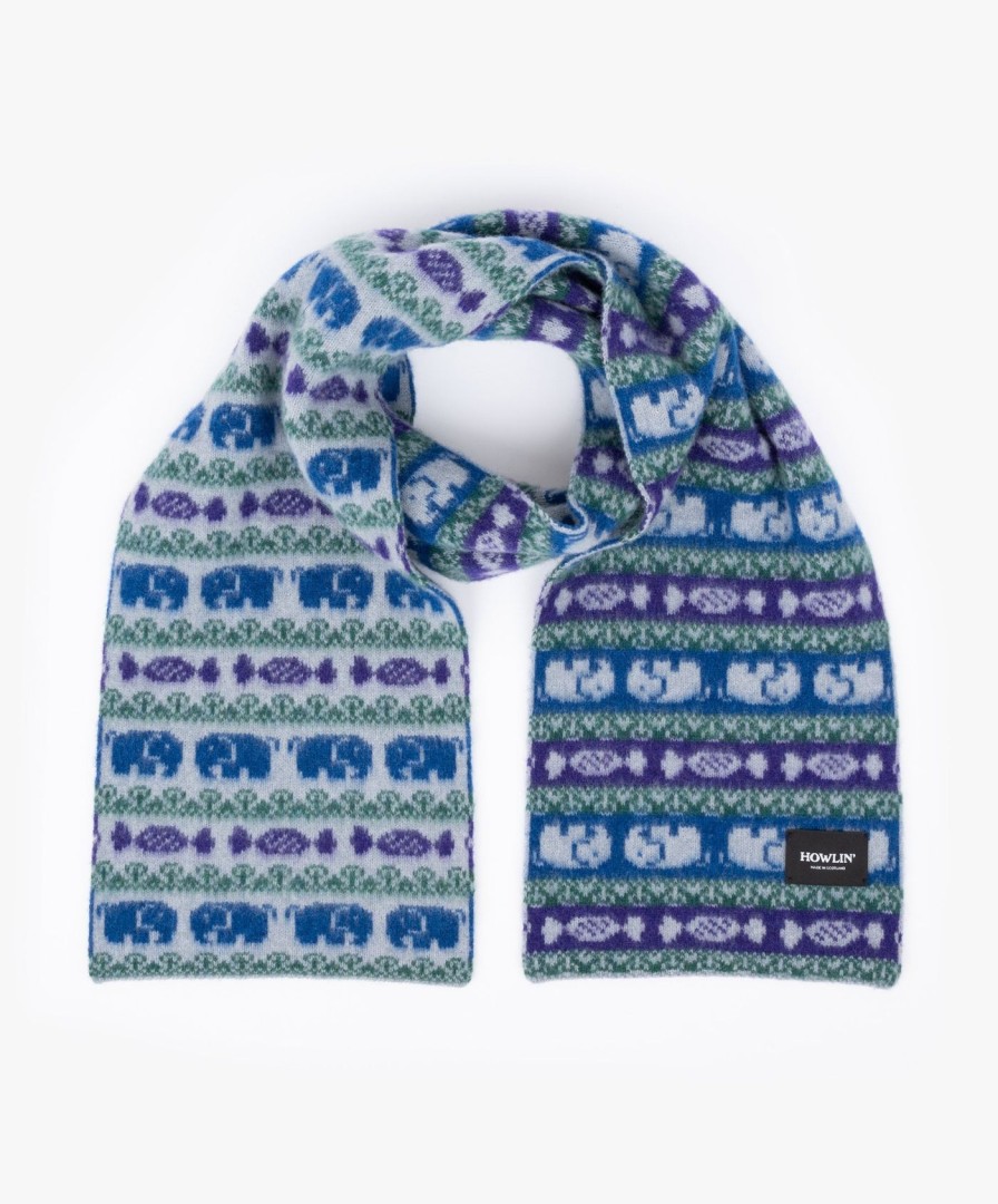 Women Howlin' | Elephants On Candy Scarf - Solid