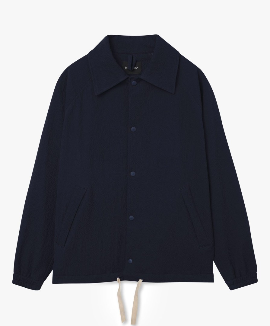 Men Howlin' | Coach Your Jacket - Navy Seersucker