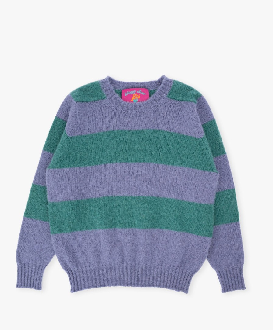 Women Howlin' | Shaggy Bear Chunky Stripes - Purple Clouds (Women)