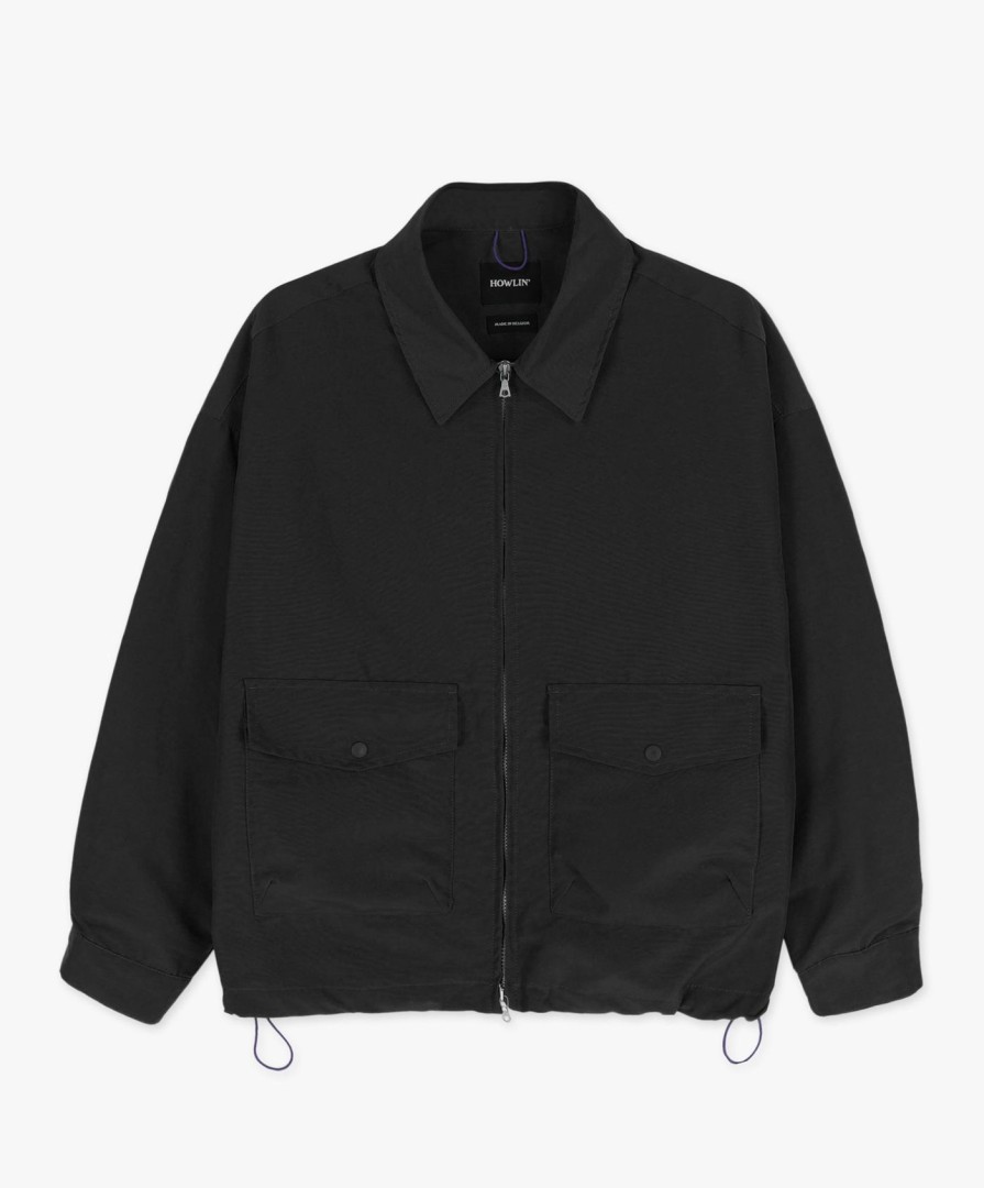 Men Howlin' | Boxy Swing Jacket - Black Water Repellent Nylon