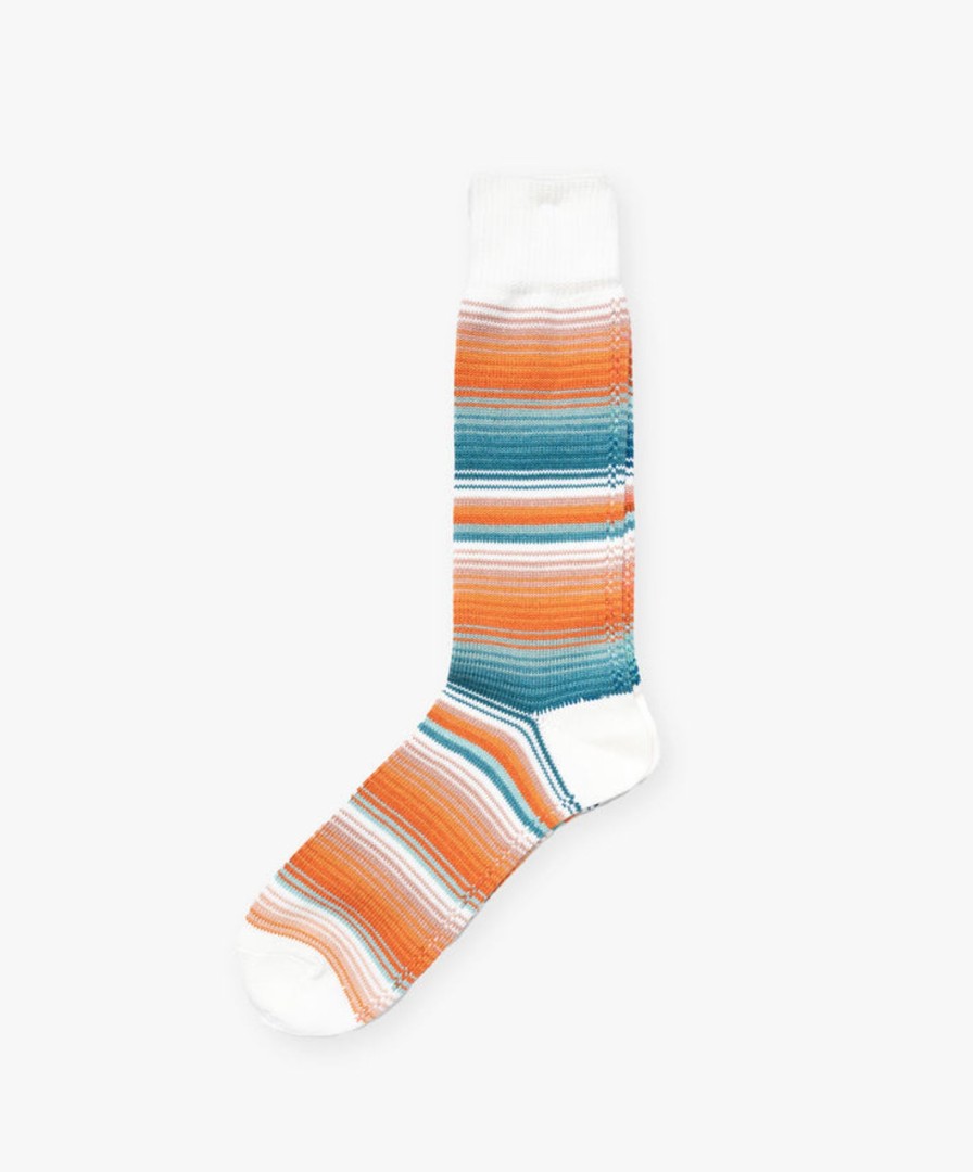 Women Anonymous Ism | Sarape Stripes Crew Socks - White