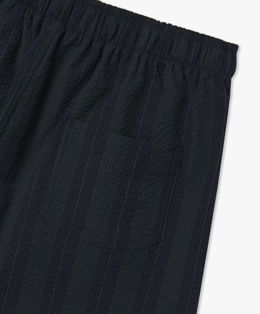 Men Howlin' | Smiling Shorts - Navy Stripes Seersucker