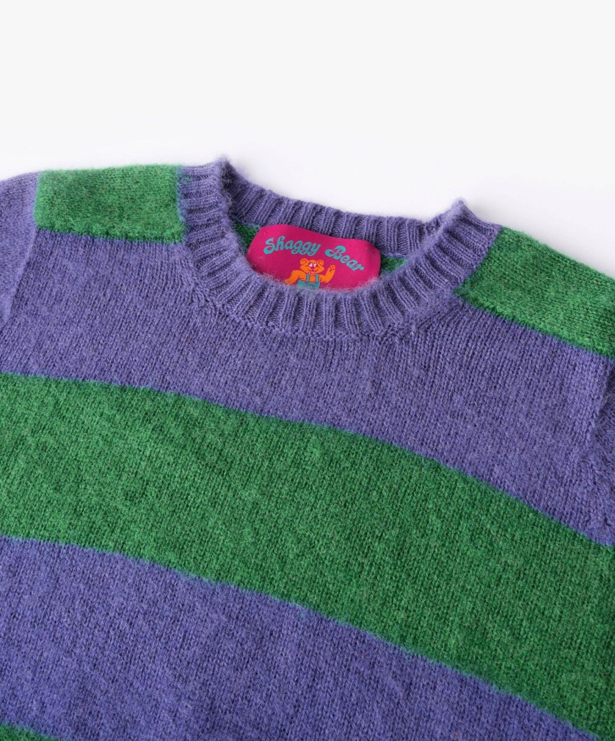 Men Howlin' | Shaggy Bear Chunky Stripes - Purple Haze