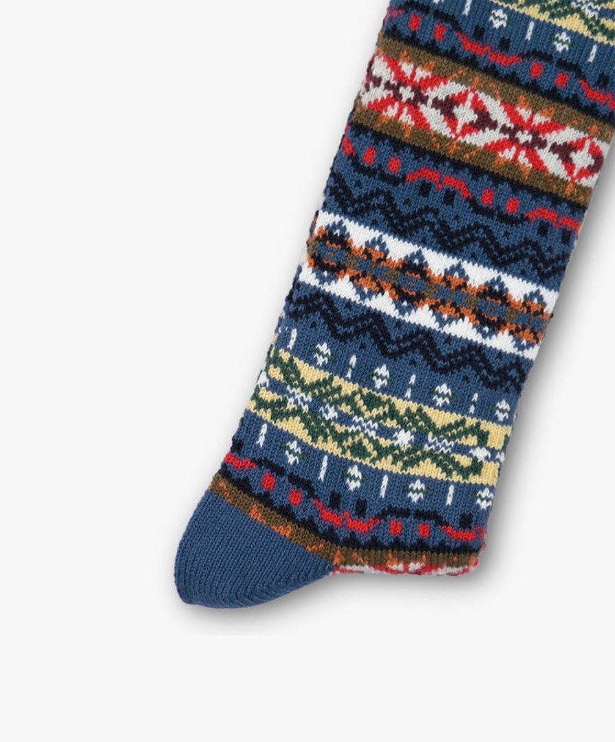 Women Anonymous Ism | Fairisle Socks - Indigo