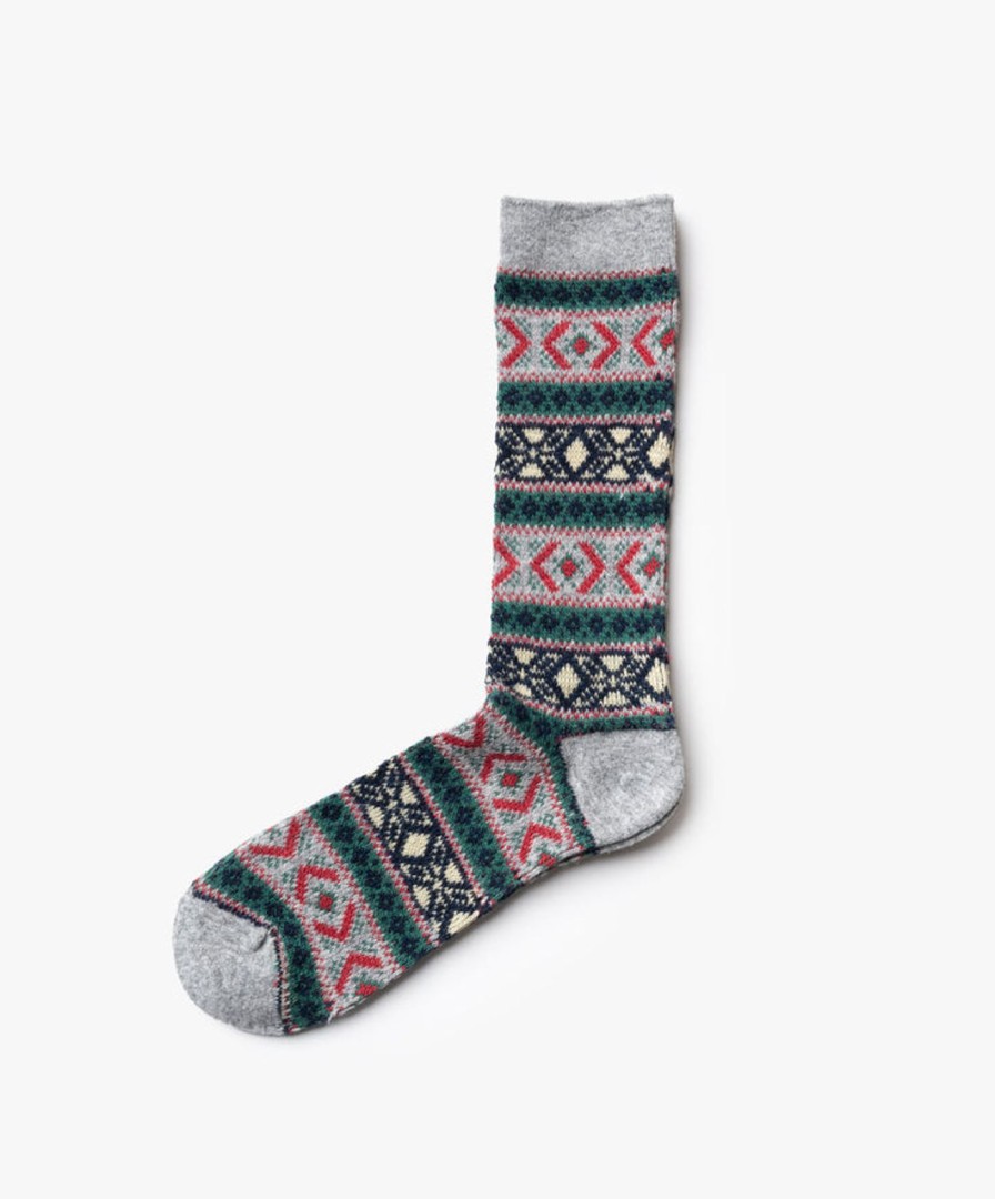 Women Anonymous Ism | Wool Jq Crew Socks - M.Grey