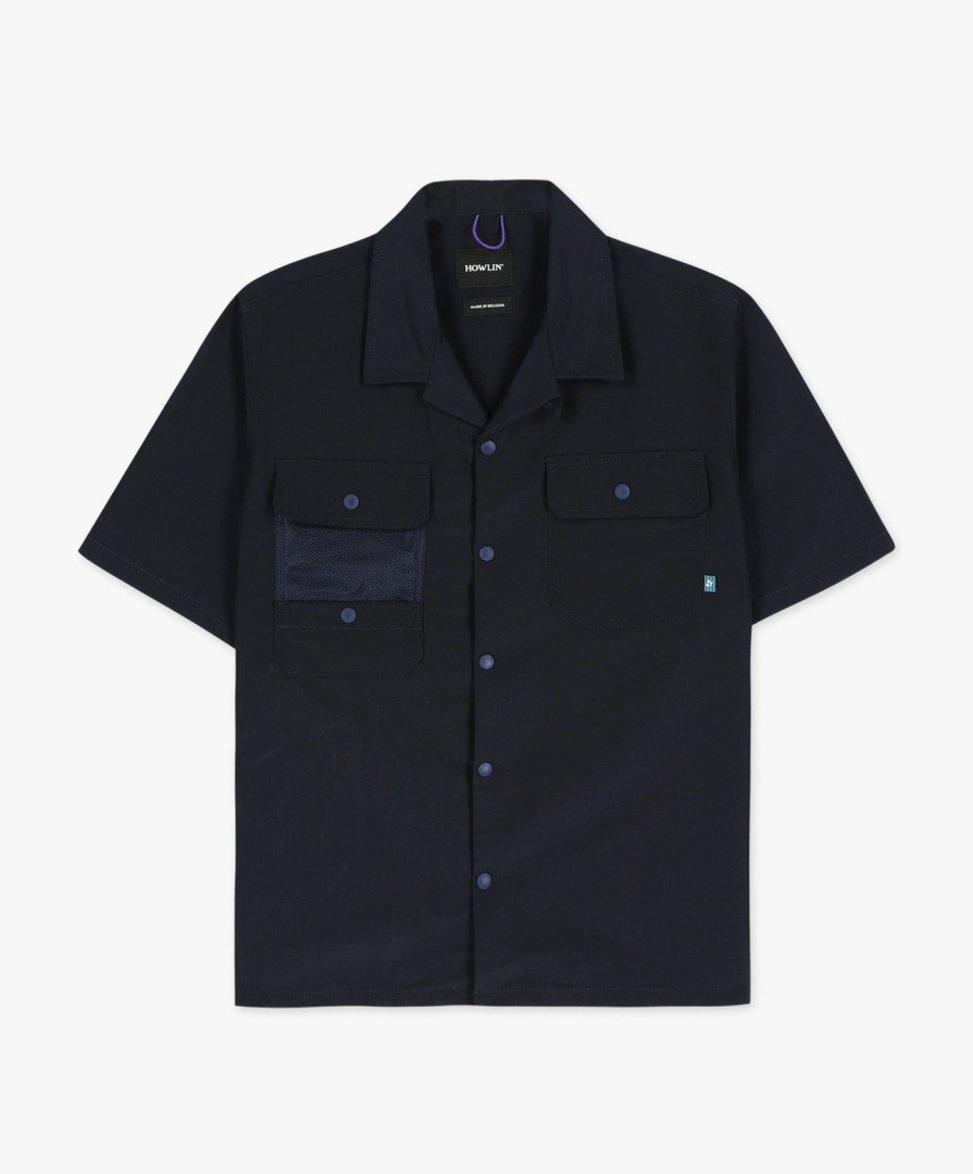 Men Howlin' | Cosmic Safari Shirt - Navy Water Repellent Nylon