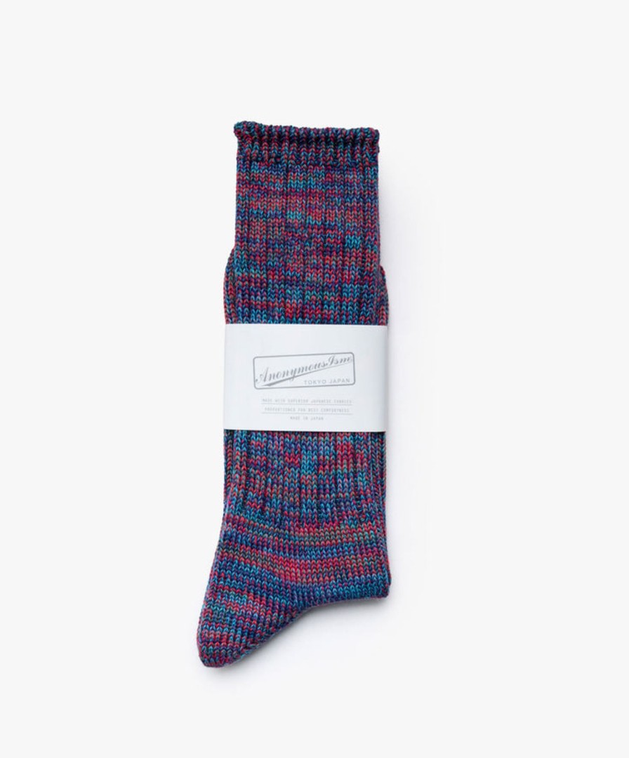 Women Anonymous Ism | Color Mix Socks - Navy