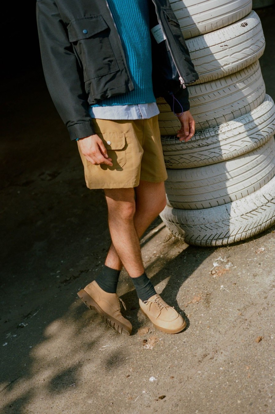 Men Howlin' | Doppler Effect Shorts - Khaki Water Repellent Nylon